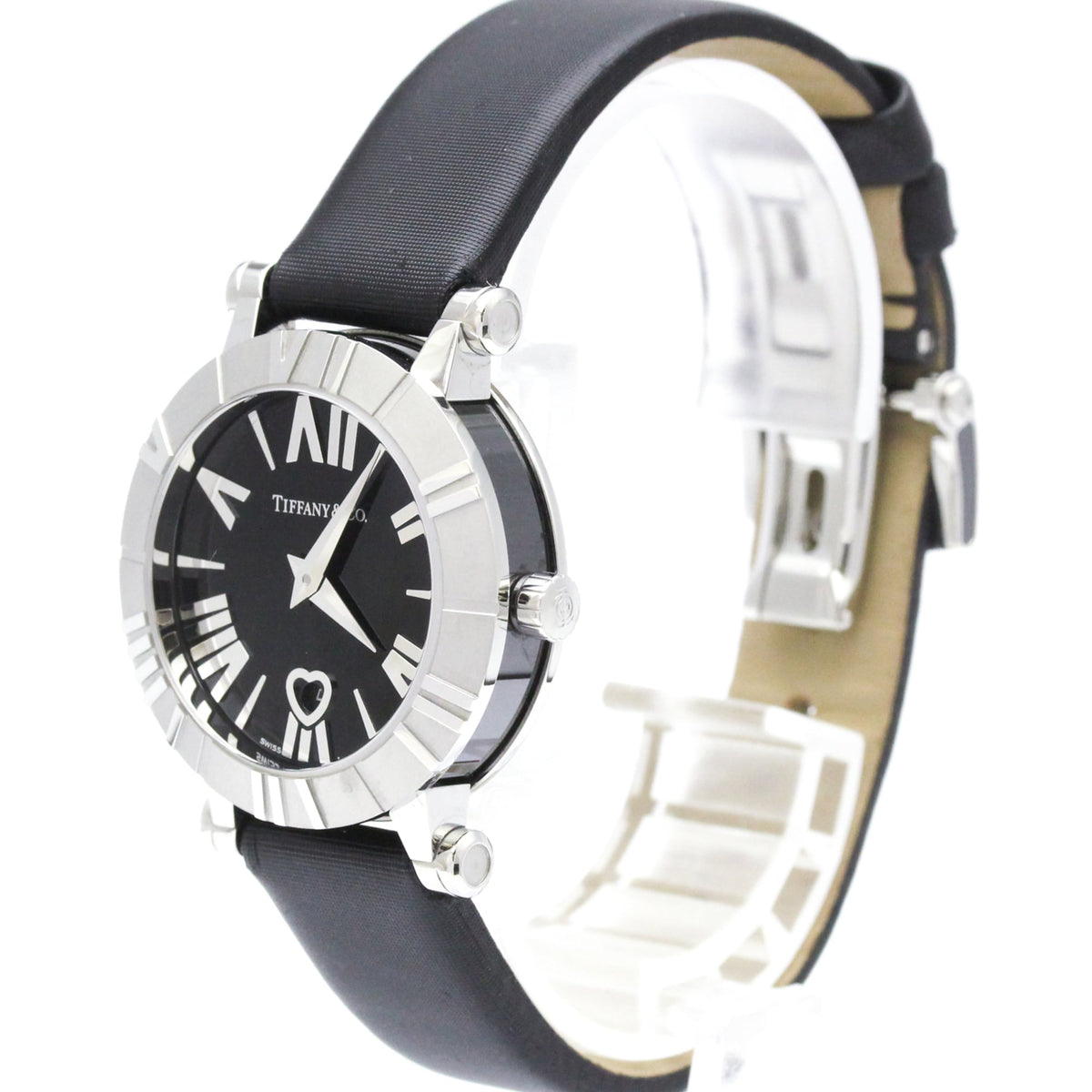 Tiffany & Co. Atlas Quartz Stainless Steel And Satin Watch (Pre-Owned)