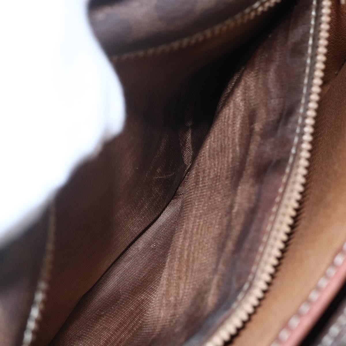 Celine Flap Shoulder Canvas Brown Canvas Shoulder Bag Bag (Pre-Owned)
