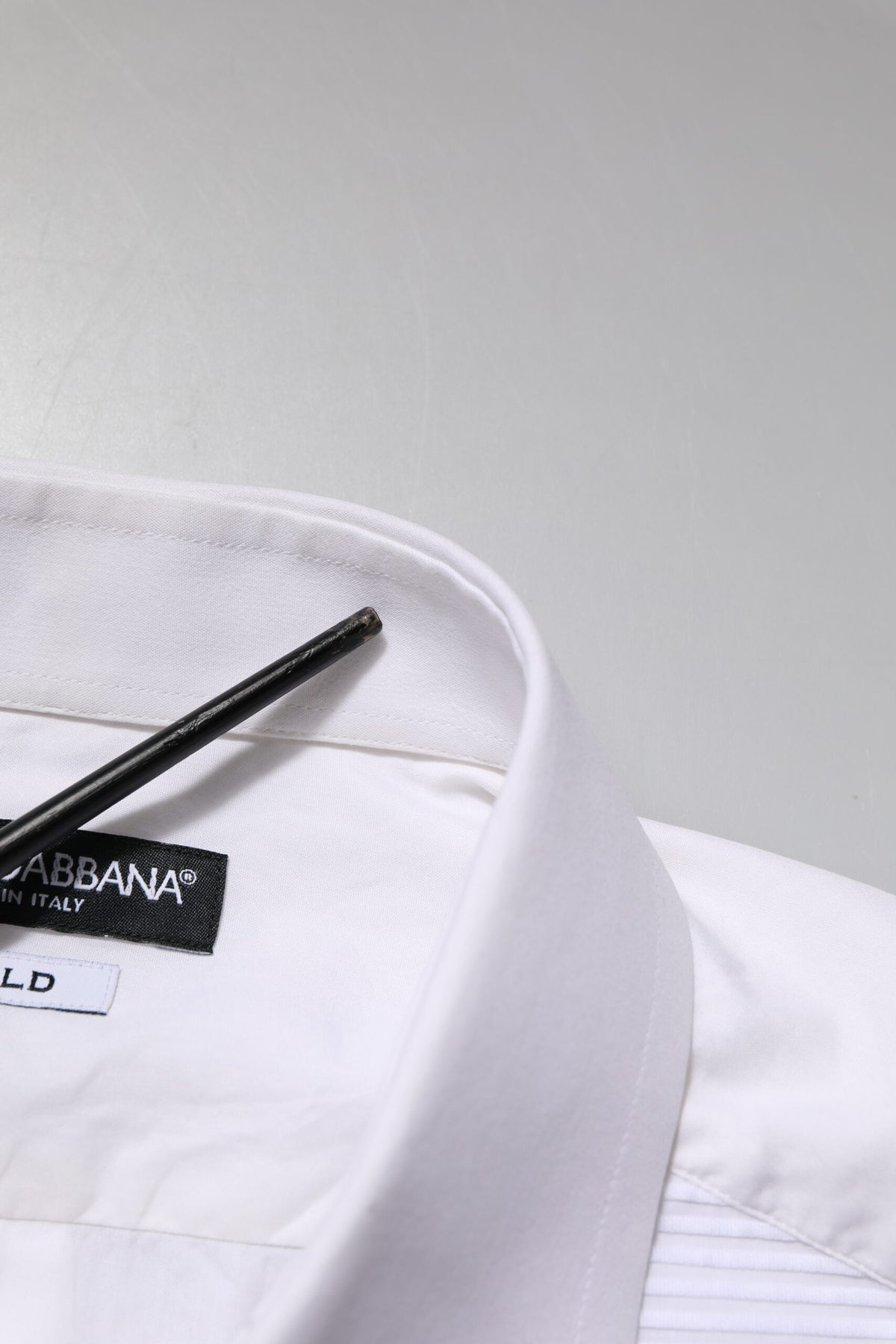 Dolce & Gabbana White GOLD Cotton Long Sleeves Formal Men's Shirt (Pre-Owned)