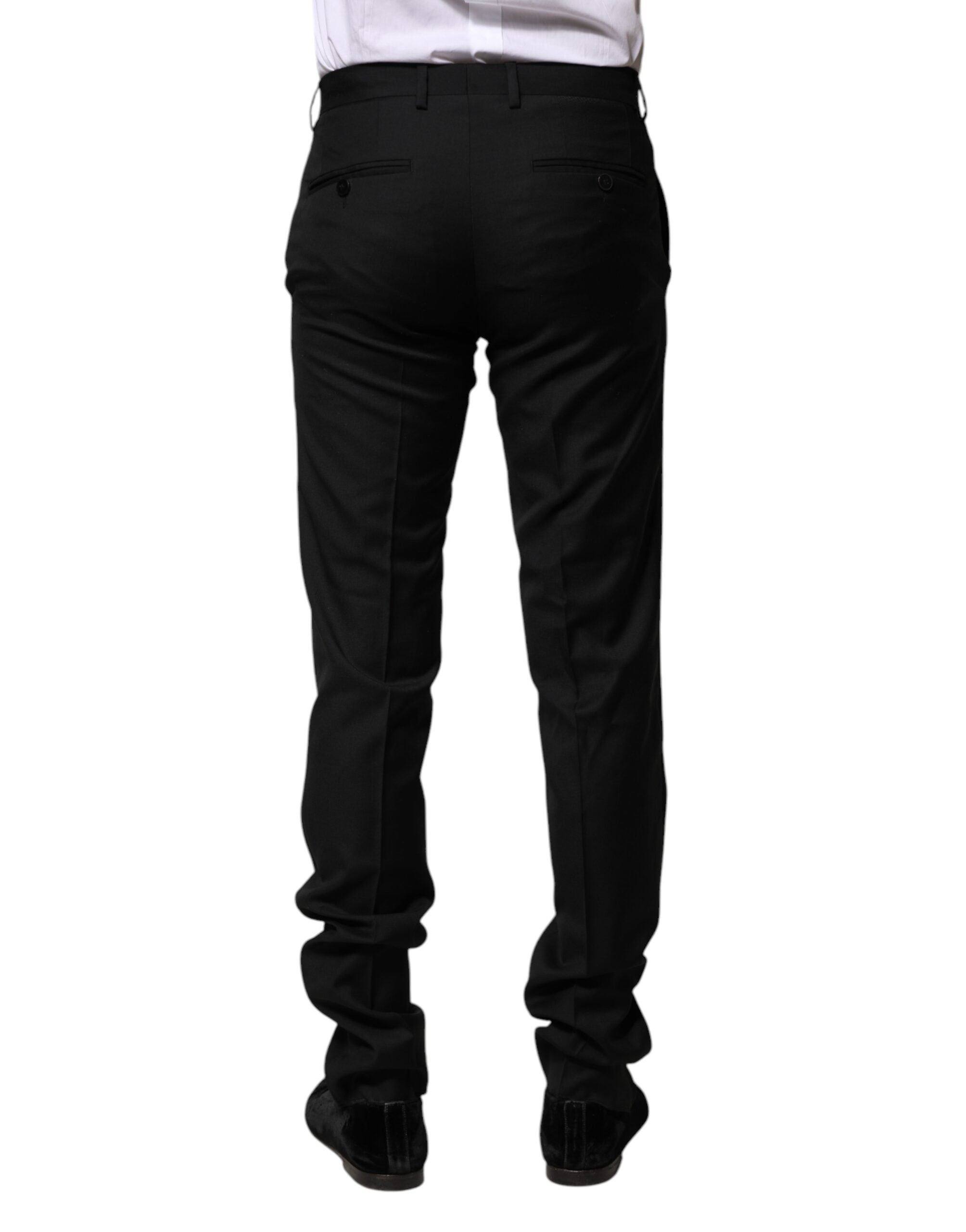 Dolce & Gabbana Black Wool Formal Men Slim Men's Pants