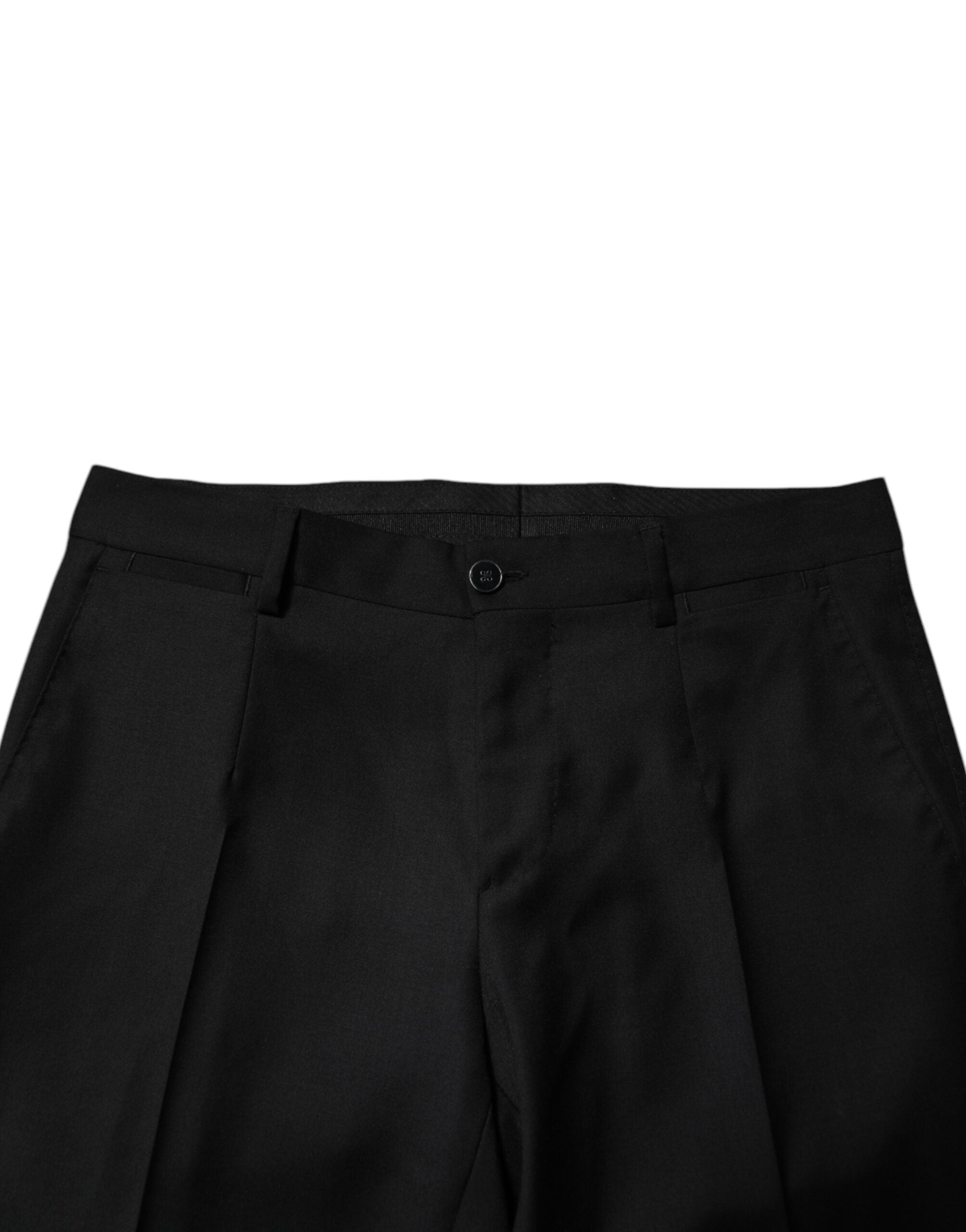Dolce & Gabbana Black Wool Formal Men Slim Men's Pants