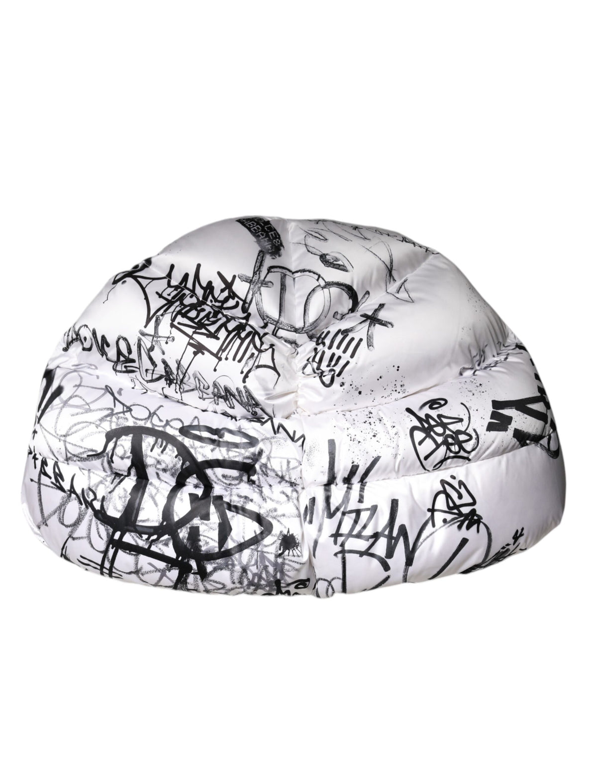 Dolce & Gabbana White Polyester Printed Hood Quilted Women's Hat