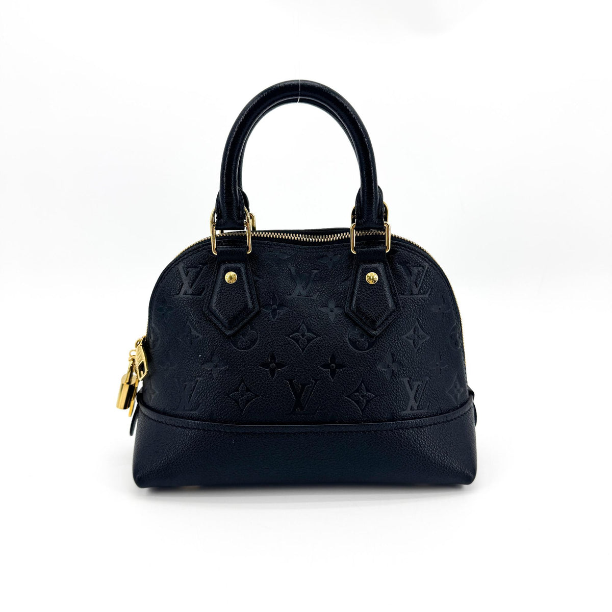 Louis Vuitton Neo Alma Monogram Empreinte Leather Black Leather Handbag (Pre-Owned)
