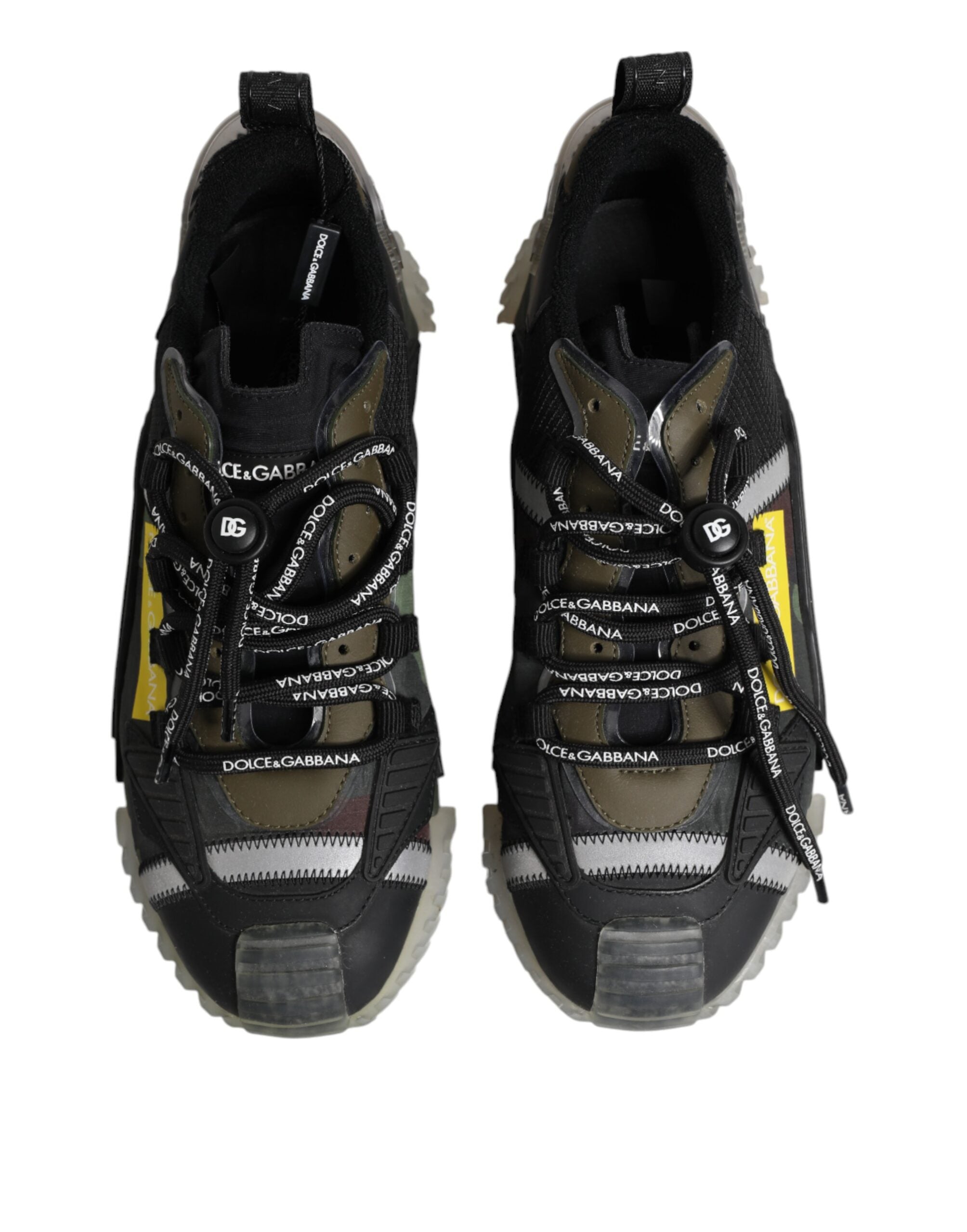 Dolce & Gabbana Multicolor Lace Up Low Top NS1 Sneakers Men's Shoes