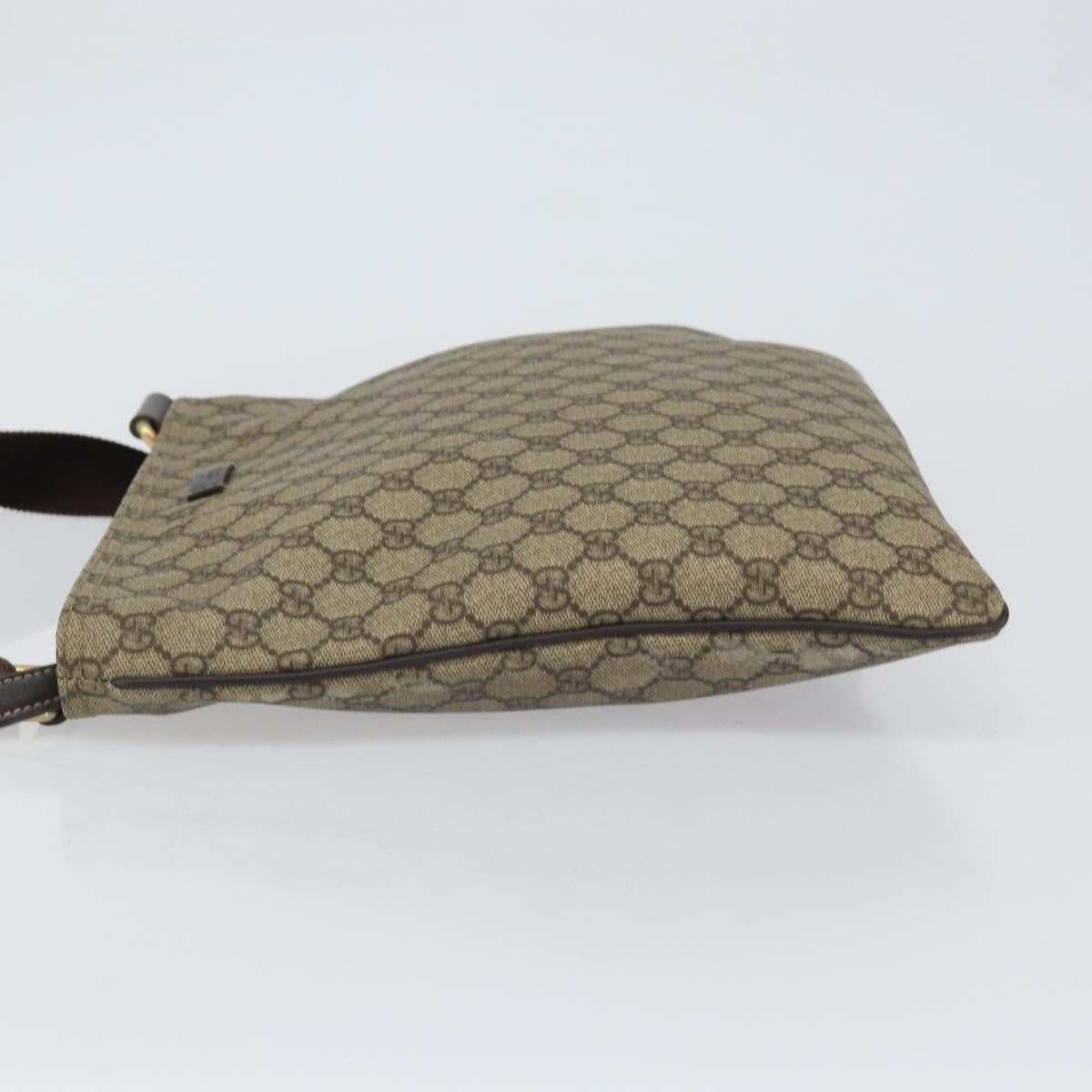 Gucci Zip Top Messenger Gg Coated Canvas Beige Pvc Shoulder Bag Bag (Pre-Owned)