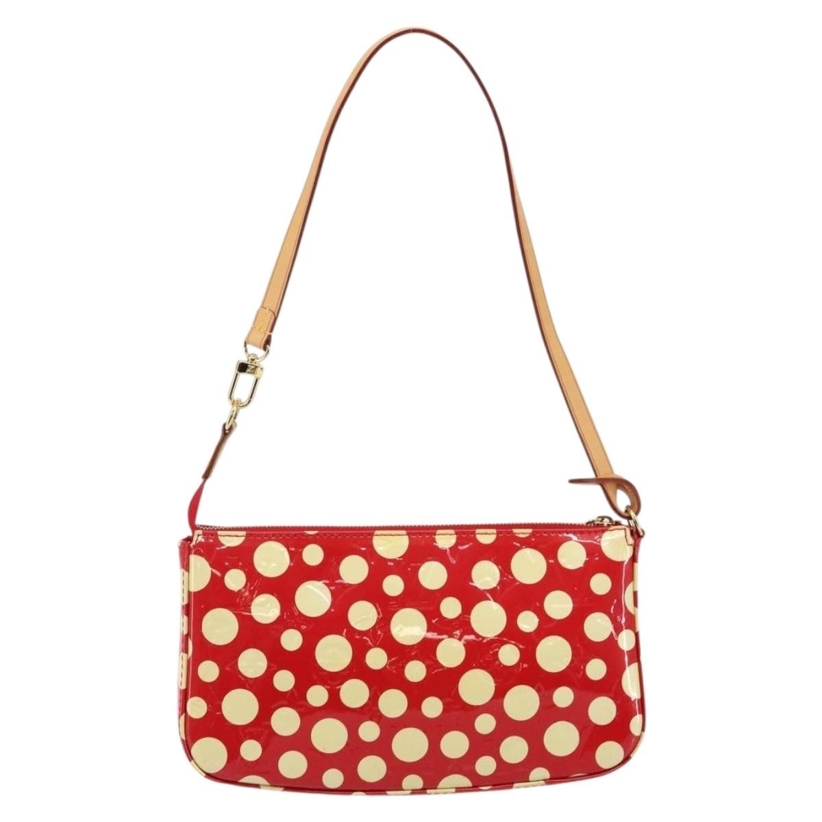Louis Vuitton Pochette Accessoires Yayoi Kusama Painted Dots Monogram Vernis Red Patent_Leather Clutche & Pouche Bag (Pre-Owned)