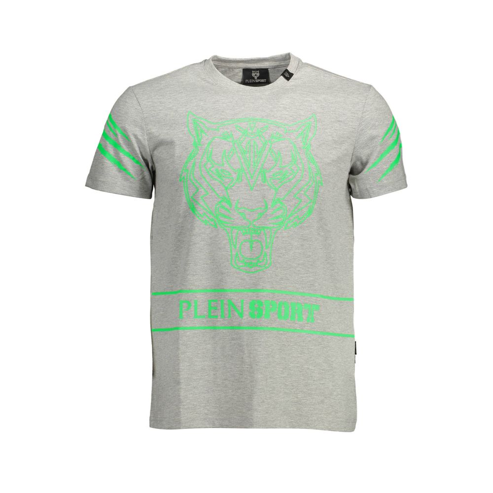 Plein Sport Gray Cotton Men's T-Shirt