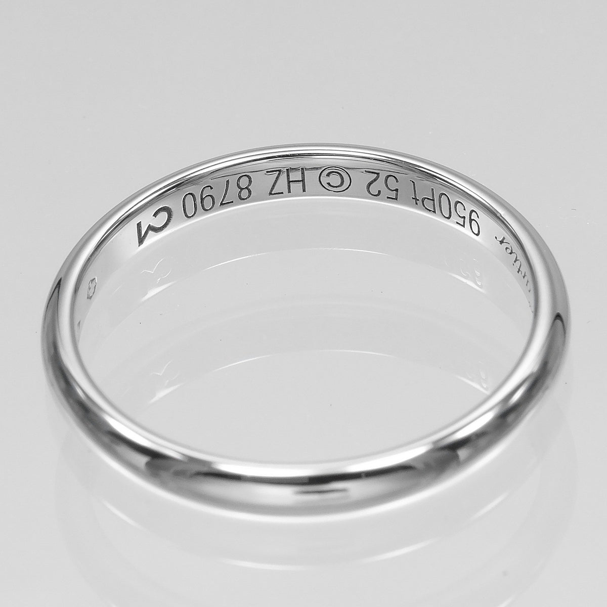 Cartier 1895 Wedding Band Platinum Silver Platinum Ring Jewelry (Pre-Owned)