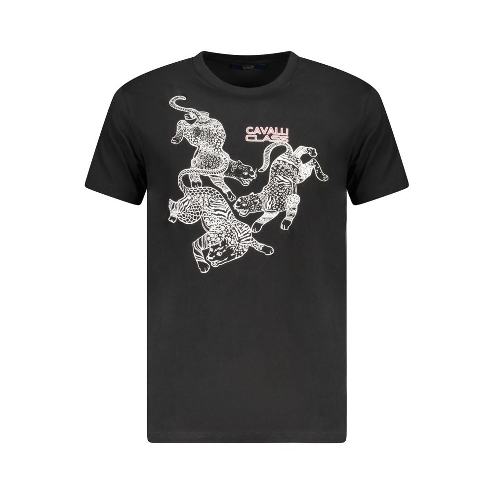 Cavalli Class Black Cotton Men's Men's T-Shirt