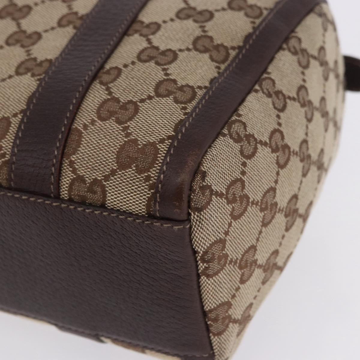 Gucci Abbey Boston Canvas Beige Canvas Shoulder Bag Bag (Pre-Owned)