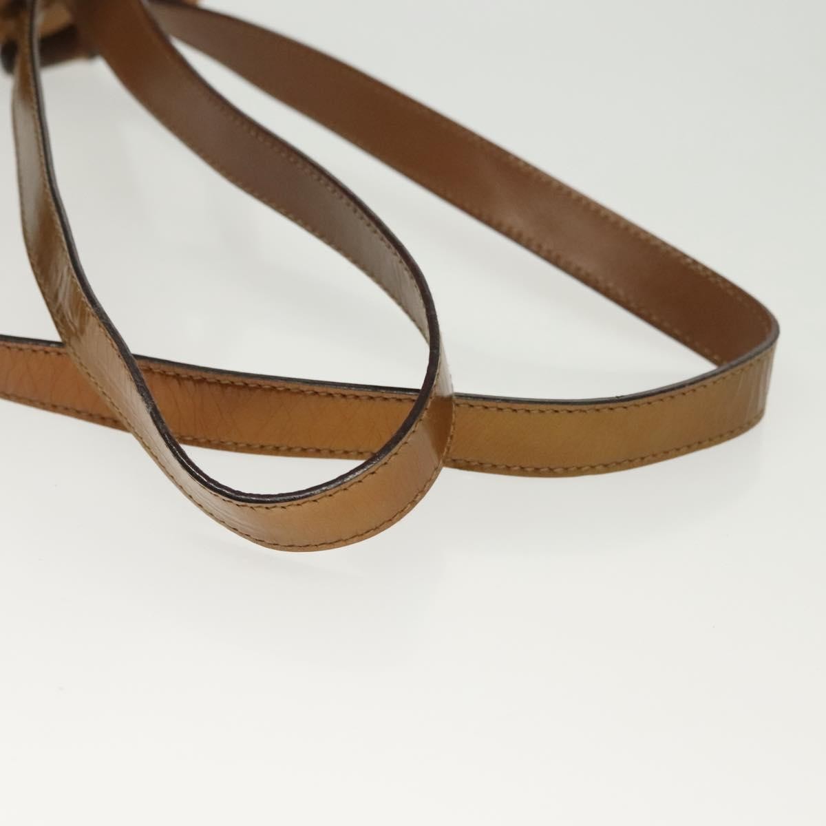 Gucci Vintage Bamboo Patent Gold Patent_Leather Bag (Pre-Owned)