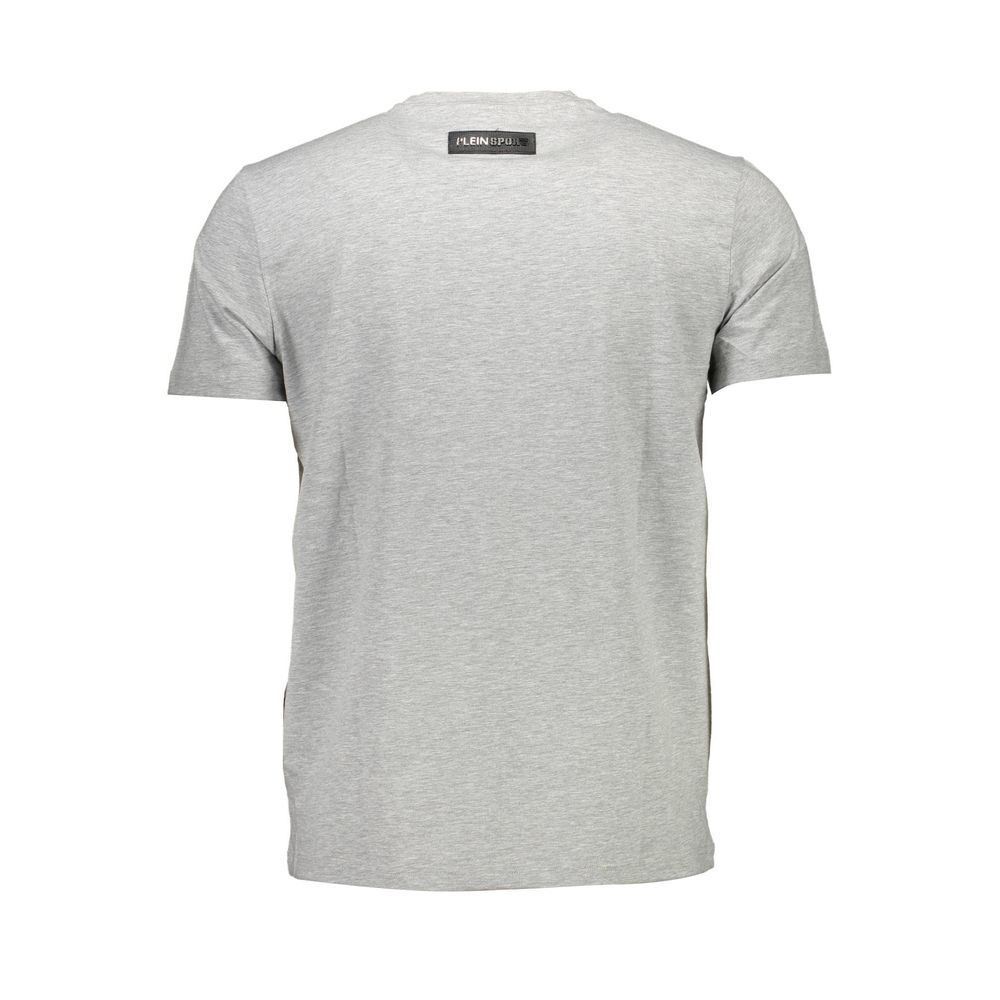 Plein Sport Gray Cotton Men Men's T-Shirt