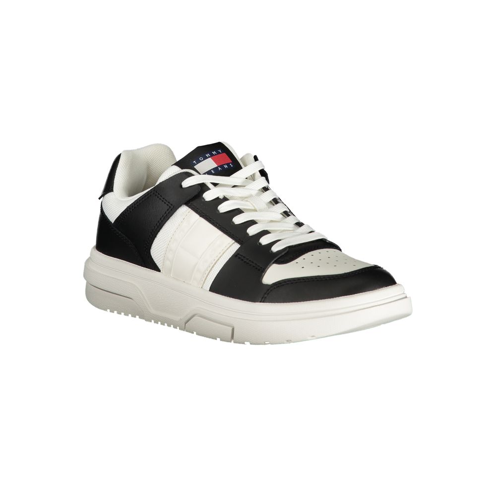 Tommy Hilfiger Black Leather Women Women's Sneaker
