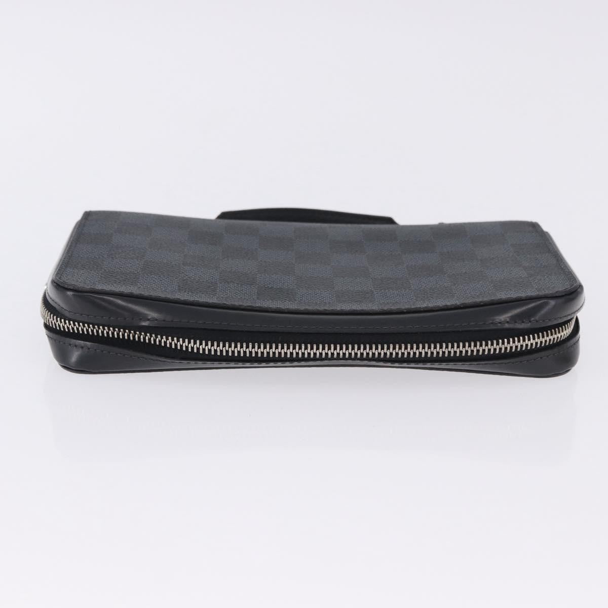 Louis Vuitton Zippy Xl Damier Leather Black Canvas Wallets Accessory (Pre-Owned)
