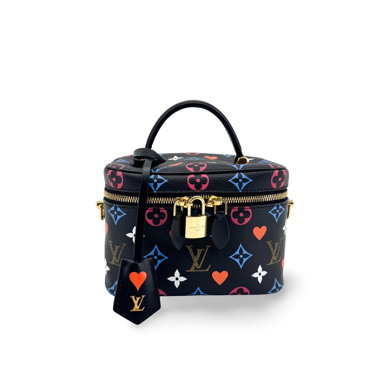 Louis Vuitton Vanity Limited Edition Game On Multicolor Monogram Black Canvas Handbag (Pre-Owned)