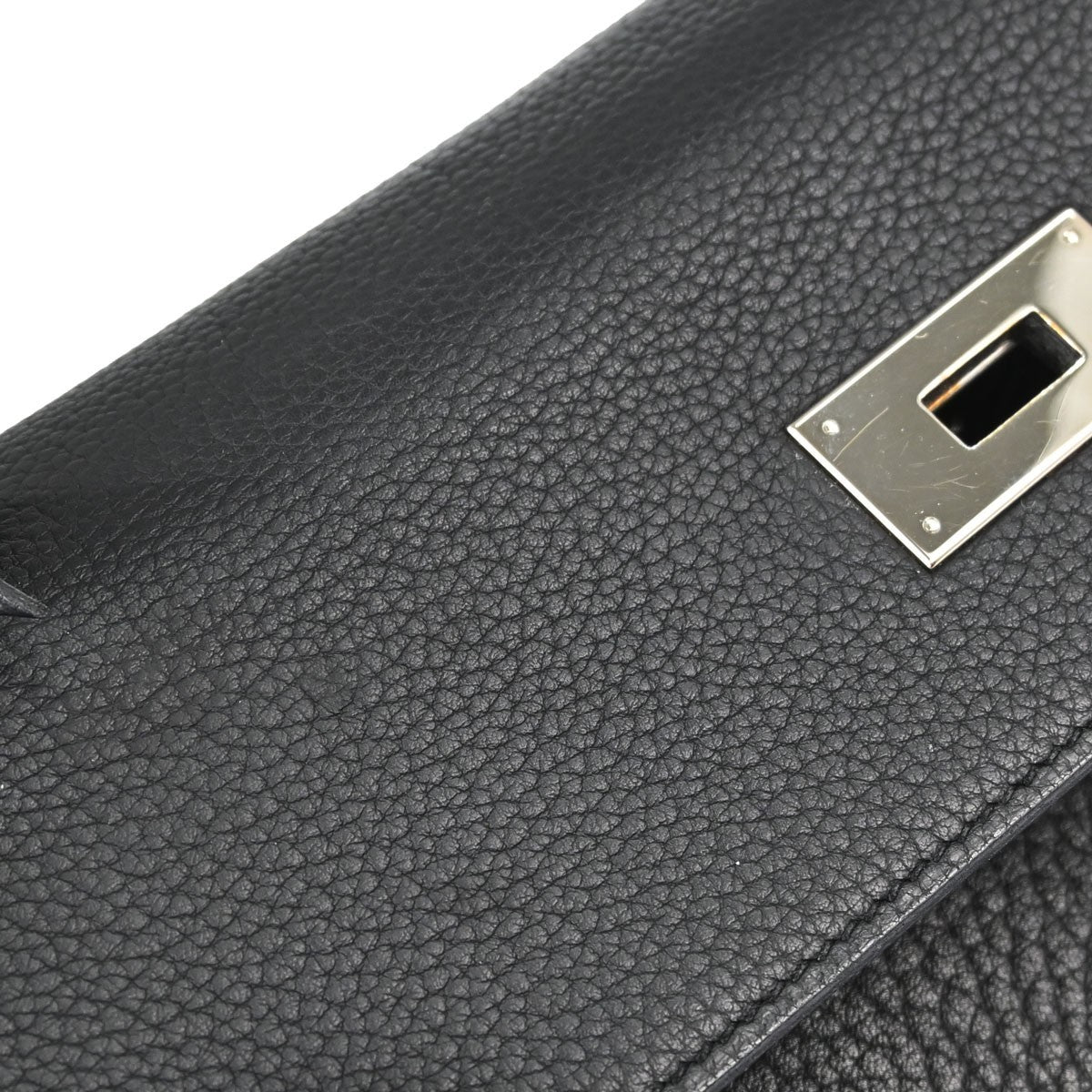 Hermes Birkin Black Togo With Palladium Hardware Black Leather Handbag (Pre-Owned)