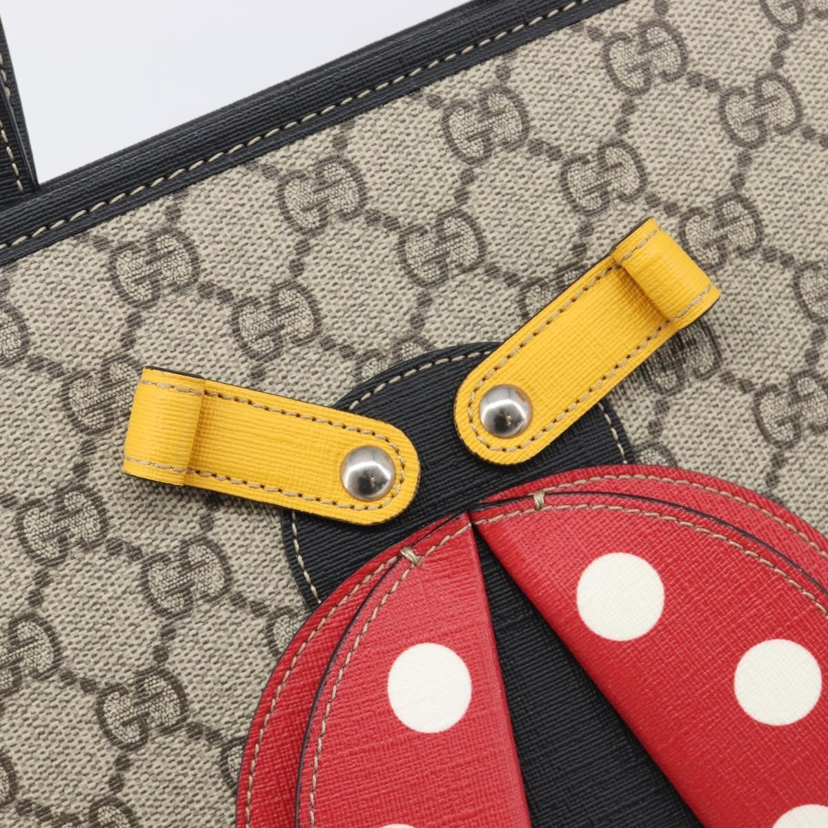 Gucci Children's Convertible Gg Coated Canvas With Applique Beige Canvas Tote Bag Bag (Pre-Owned)