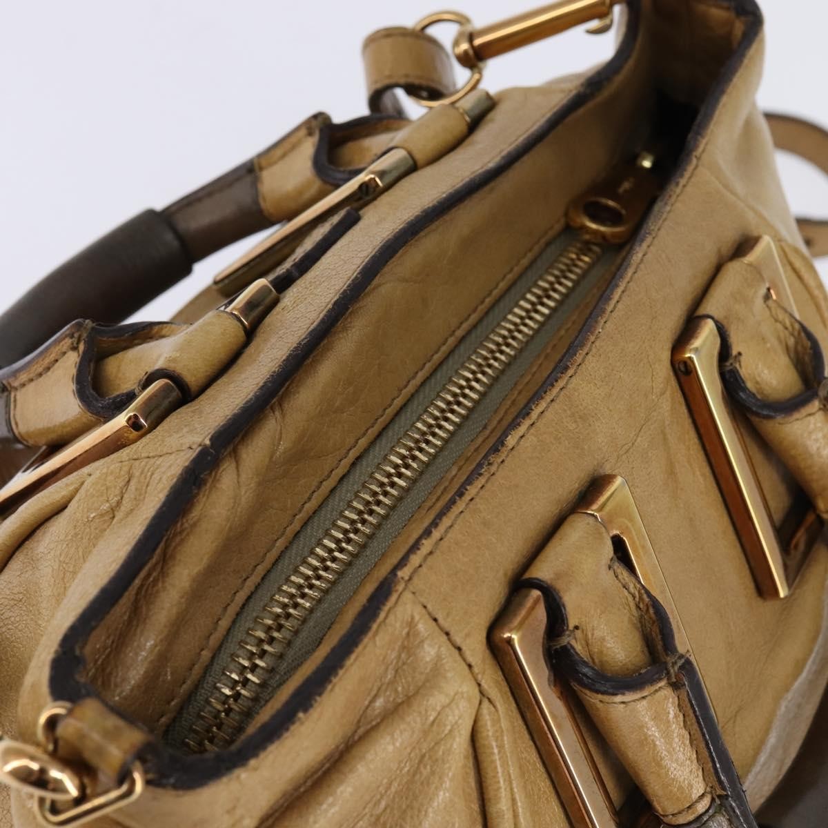Chloe Ethel Leather Beige Leather Handbag (Pre-Owned)