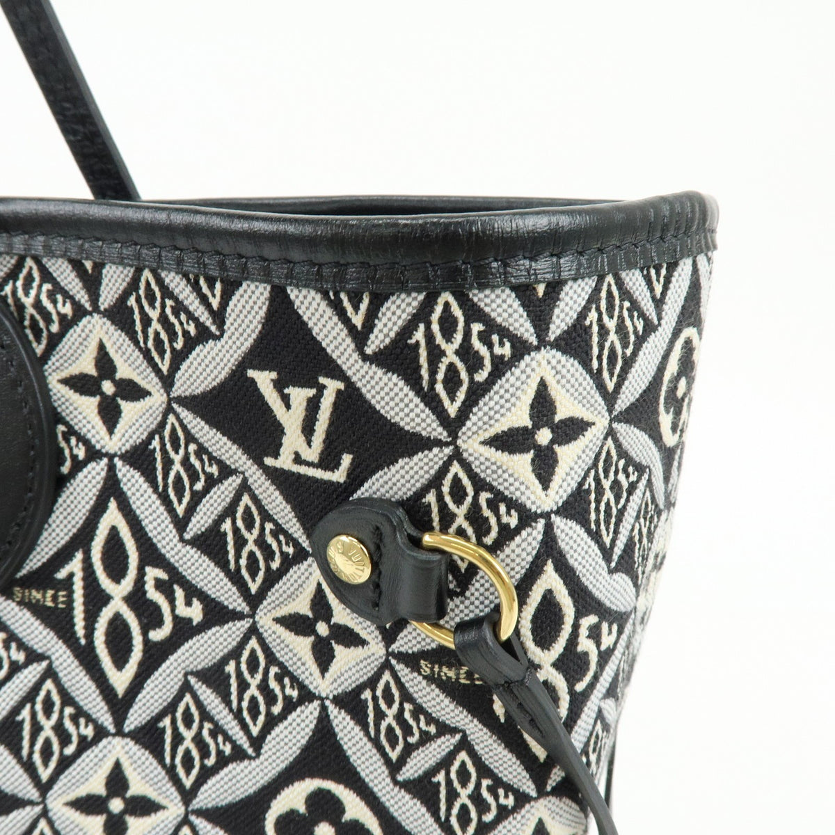 Louis Vuitton Neverfull Nm Limited Edition Since 1854 Monogram Jacquard Black Canvas Tote Bag Bag (Pre-Owned)