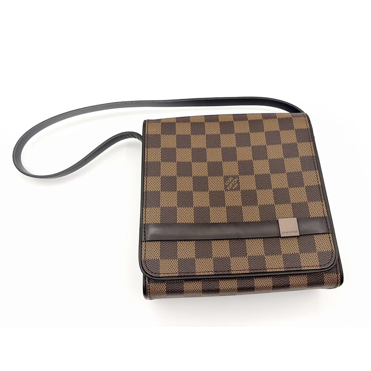Louis Vuitton Tribeca Carre Damier Ebene Brown Canvas Shoulder Bag Bag (Pre-Owned)