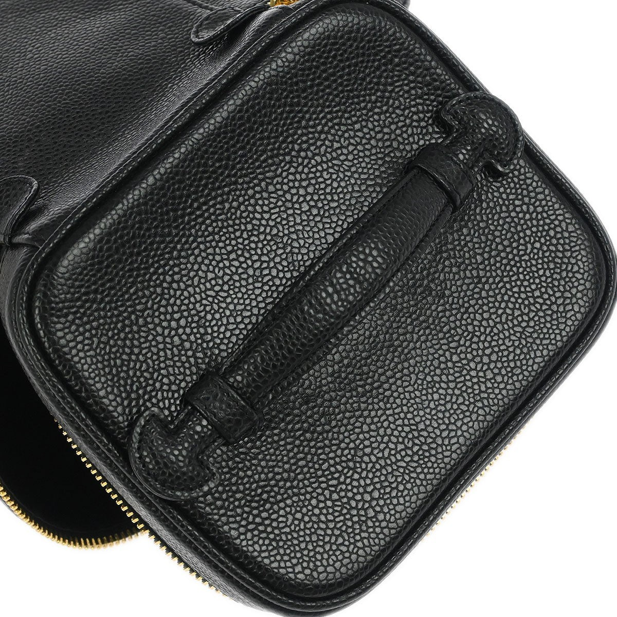 Chanel Vintage Timeless Cosmetic Case Caviar Black Leather Clutche & Pouche Bag (Pre-Owned)