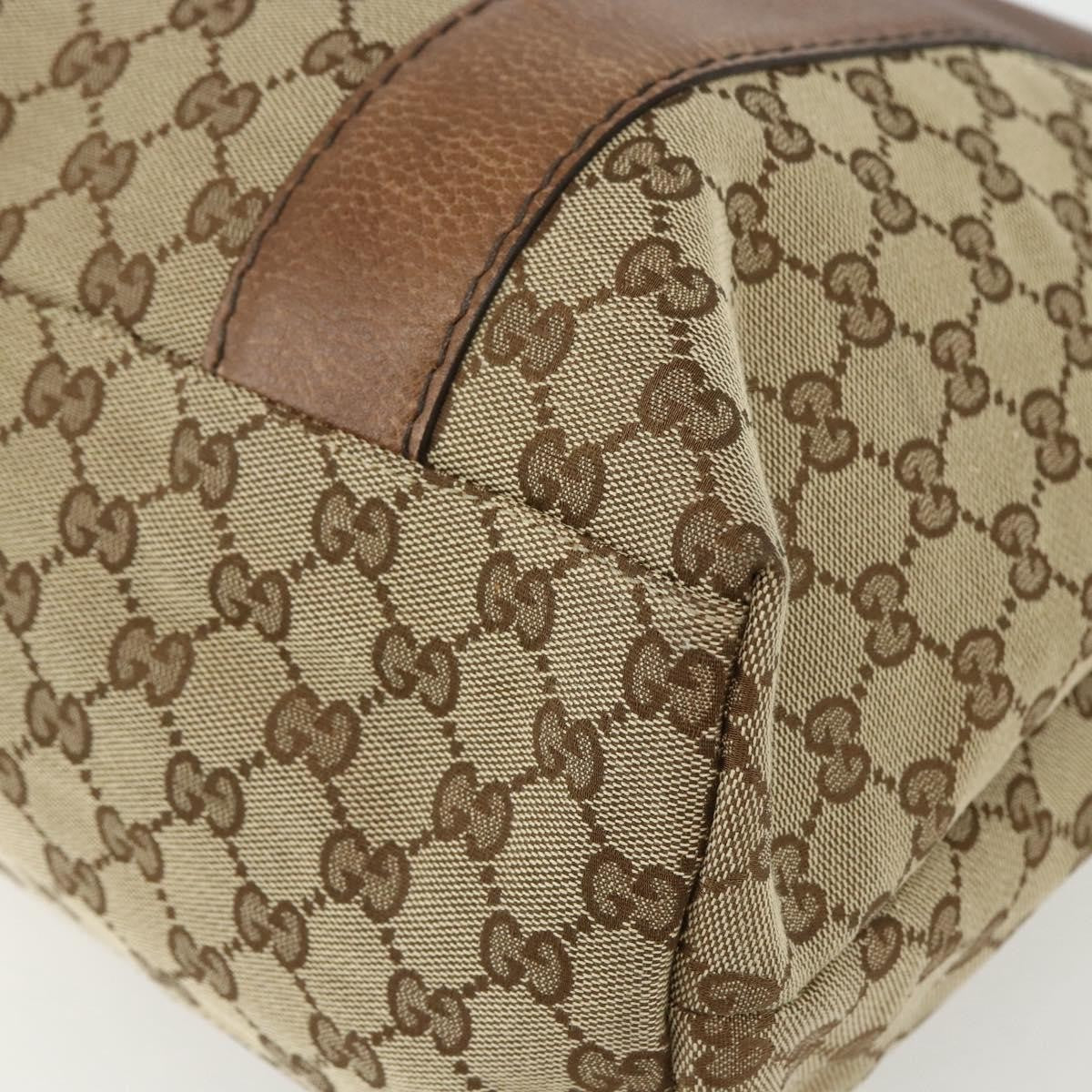 Gucci Bamboo Bar Gg Canvas Beige Canvas Tote Bag Bag (Pre-Owned)