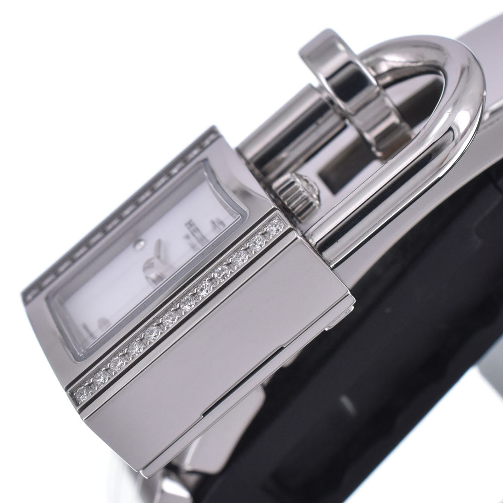 Hermes Kelly Quartz Stainless Steel With Diamond Bezel Watch (Pre-Owned)
