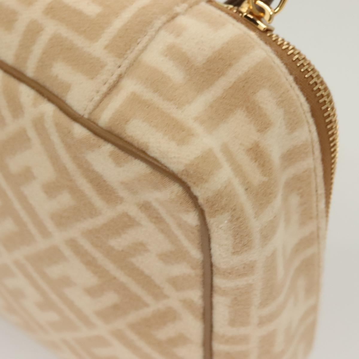 Celine Vintage Toiletry Macadam Coated Canvas Beige Canvas Toiletry Case Accessory (Pre-Owned)