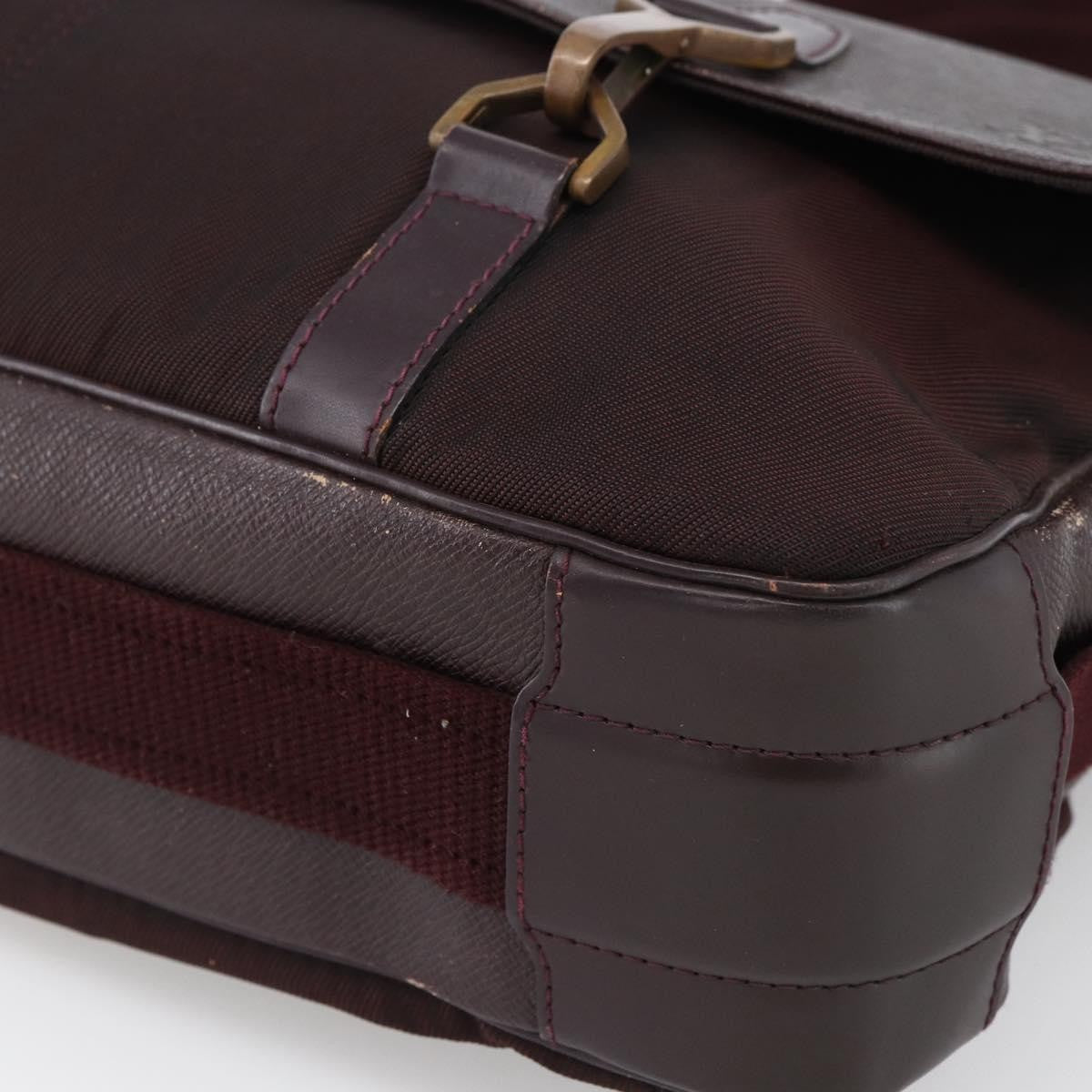 Louis Vuitton Dersou Taiga Leather And Canvas Brown Leather Shoulder Bag Bag (Pre-Owned)
