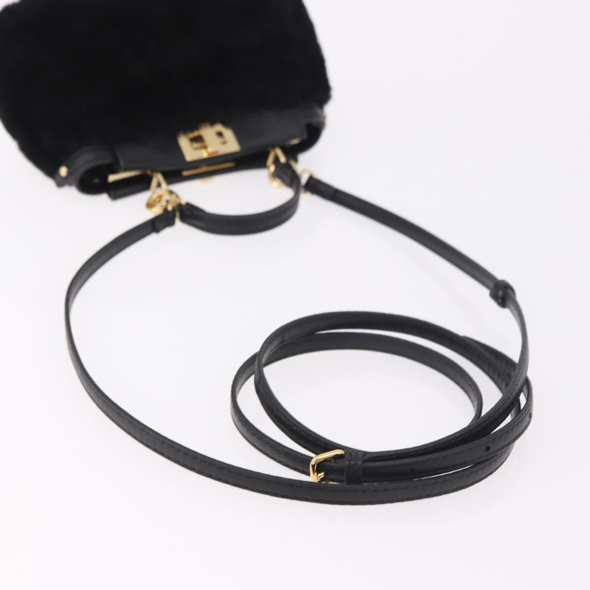 Fendi Peekaboo Fur Black Fur Handbag (Pre-Owned)