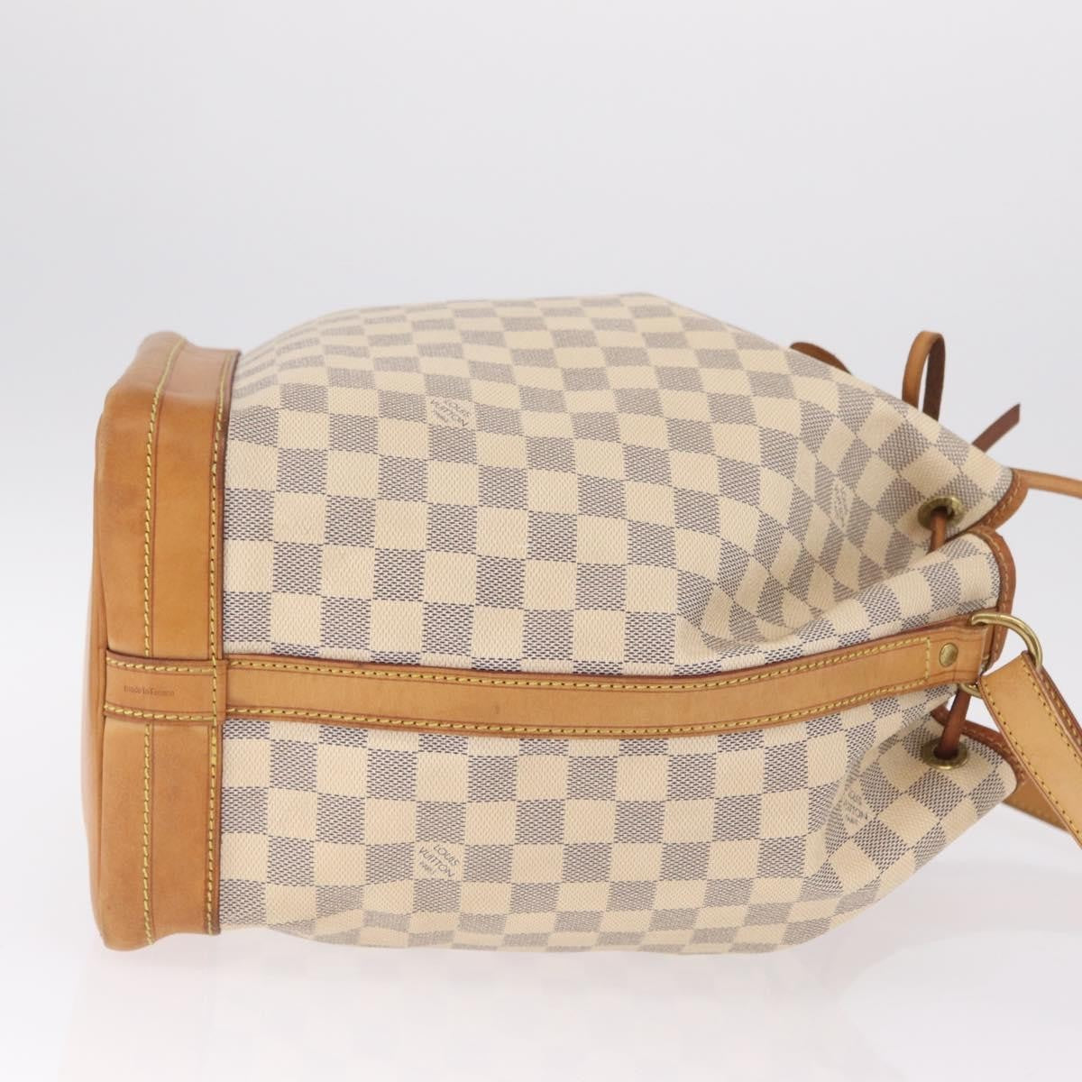 Louis Vuitton Noe Damier White Canvas Shoulder Bag Bag (Pre-Owned)