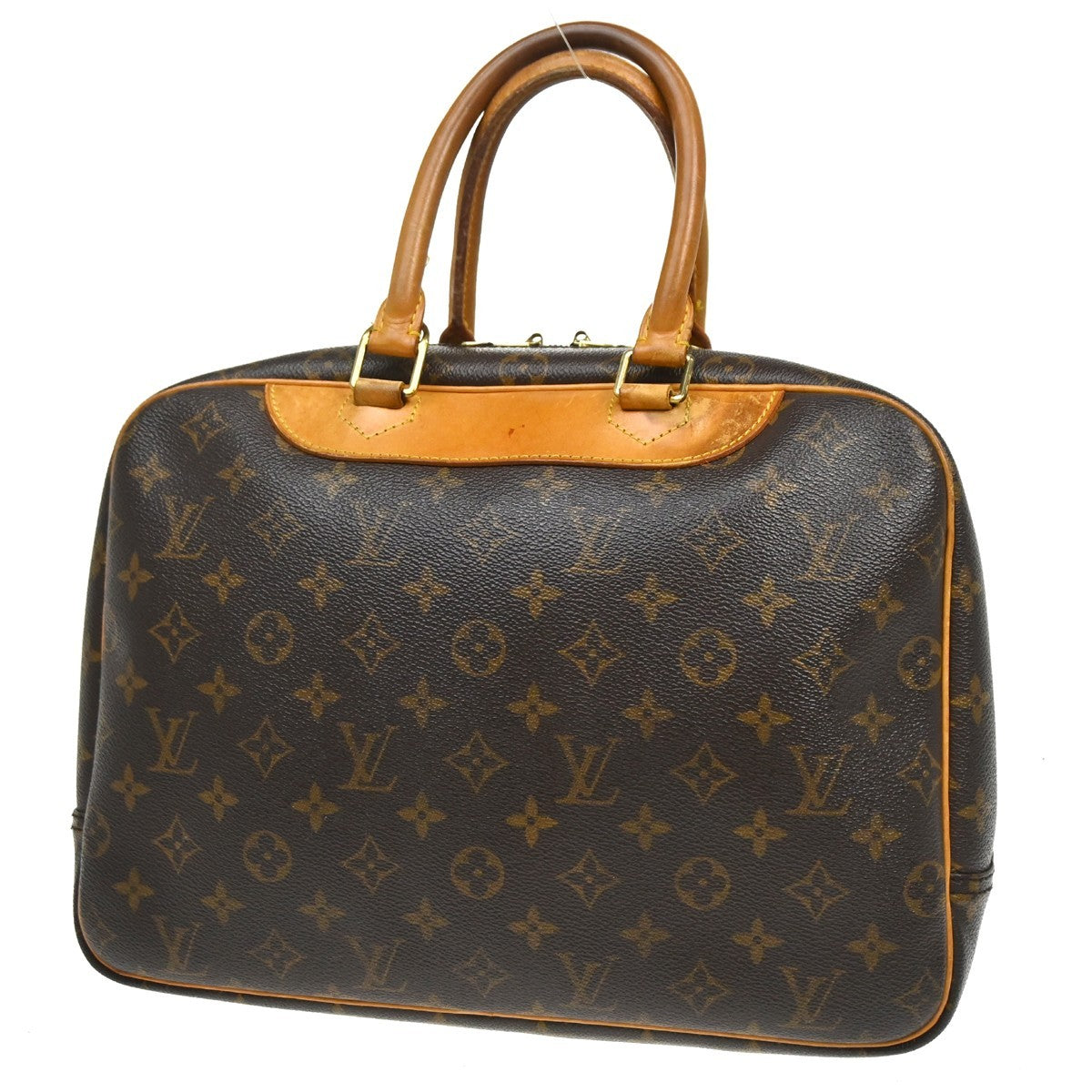 Louis Vuitton Deauville Monogram Brown Canvas Handbag (Pre-Owned)