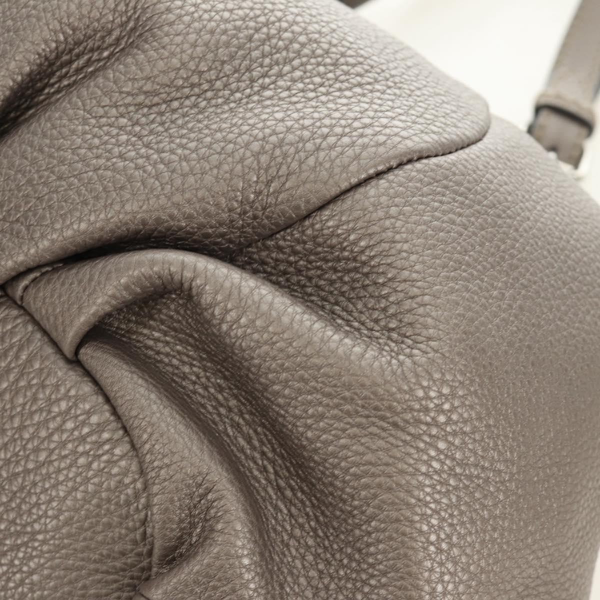 Fendi Selleria Pomodorino Leather Gray Leather Tote Bag Bag (Pre-Owned)