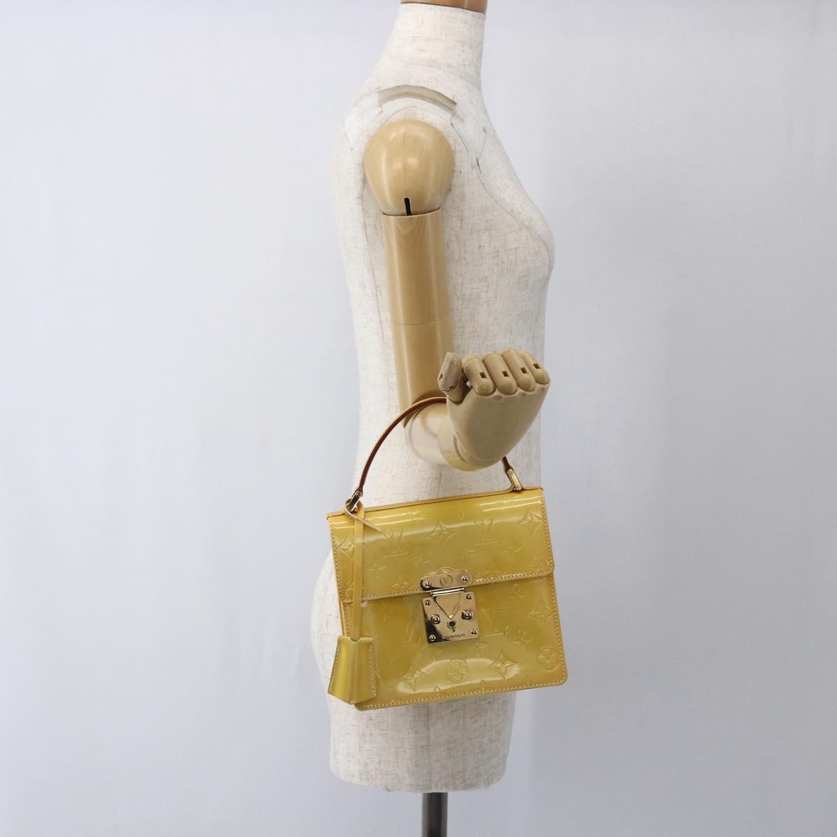 Louis Vuitton Spring Street Nm Patent Leather Yellow Patent_Leather Handbag (Pre-Owned)