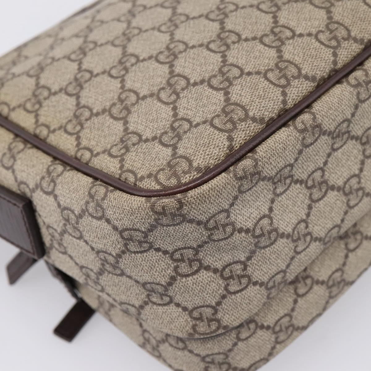 Gucci Front Zip Pocket Messenger Gg Coated Canvas Beige Canvas Shoulder Bag Bag (Pre-Owned)