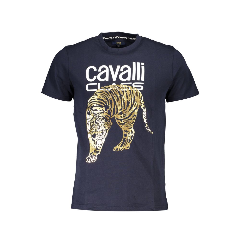 Cavalli Class Blu Cotton Men Men's T-Shirt