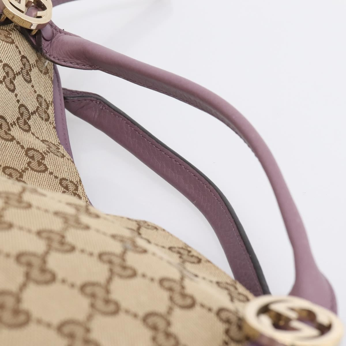 Gucci Shoulder Canvas Beige Canvas Shoulder Bag Bag (Pre-Owned)