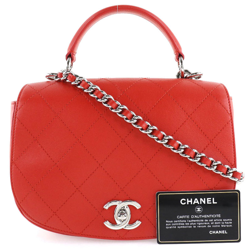 Pre-owned Chanel Coco Luxe Handbag In Red