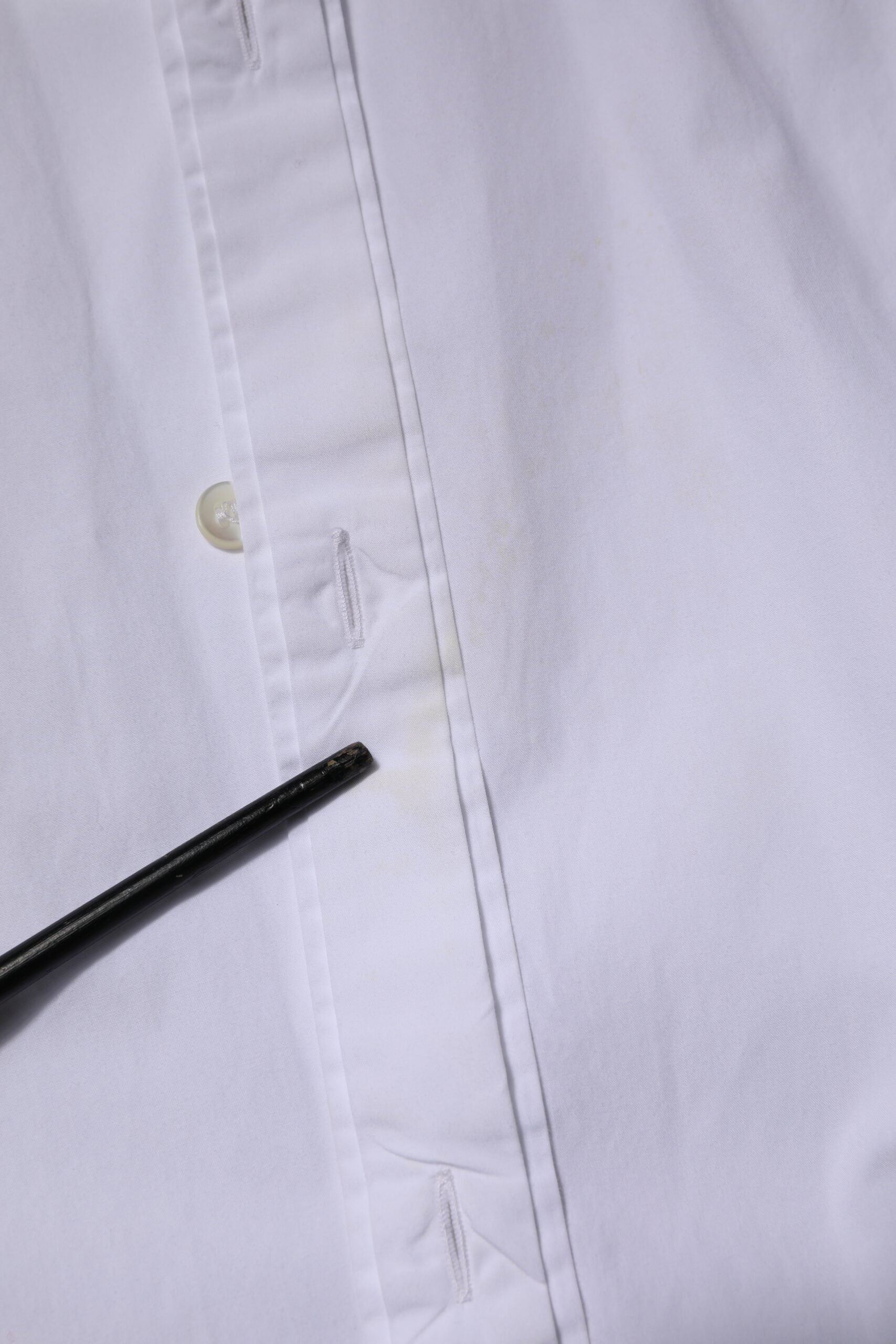 Dolce & Gabbana White Cotton GOLD Long Sleeves Dress Men's Shirt (Pre-Owned)
