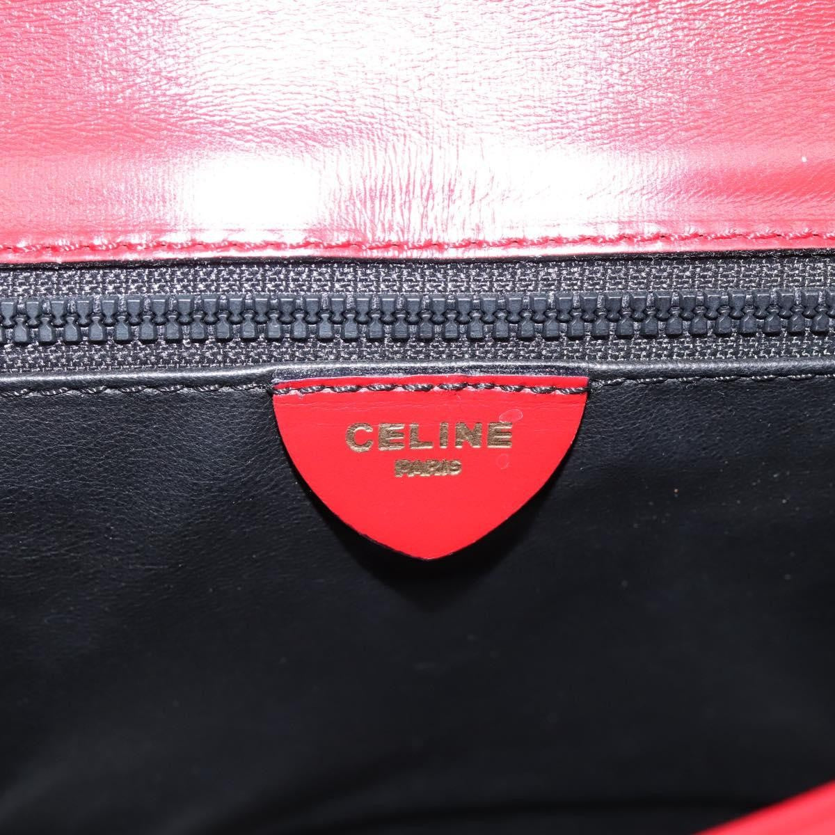 Celine Handbag Leather Red Leather Handbag (Pre-Owned)