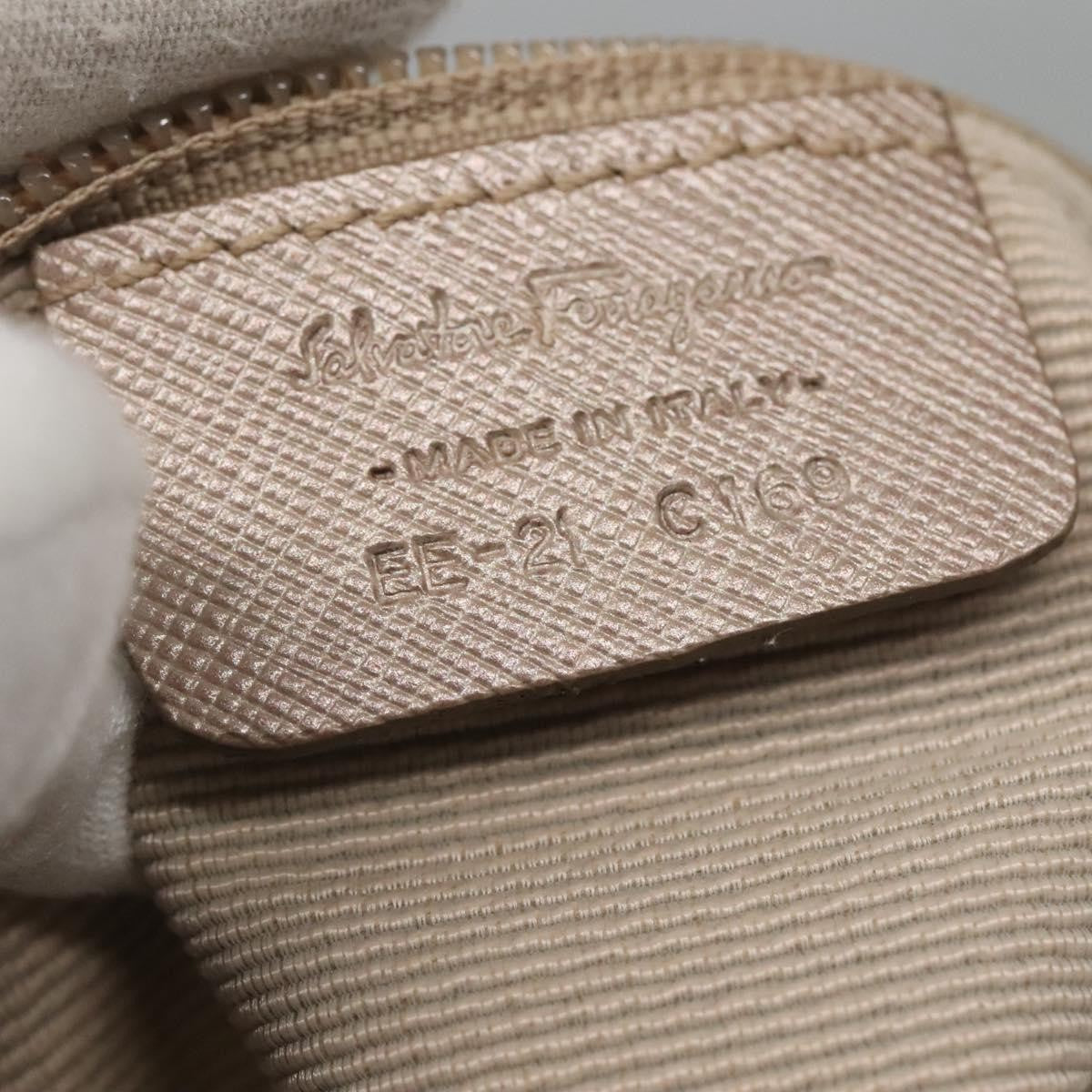 Salvatore Ferragamo Vala Nylon Beige Nylon Handbag (Pre-Owned)
