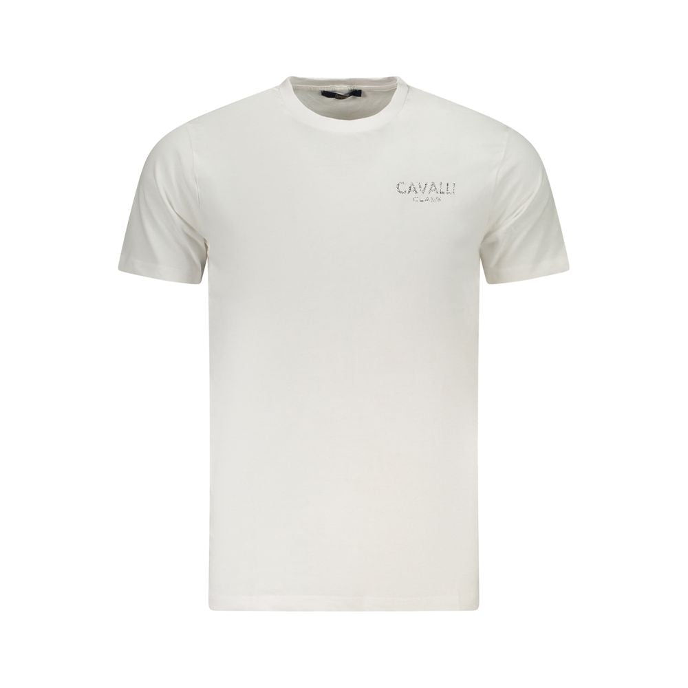 Cavalli Class Bianco Cotton Men Men's T-Shirt