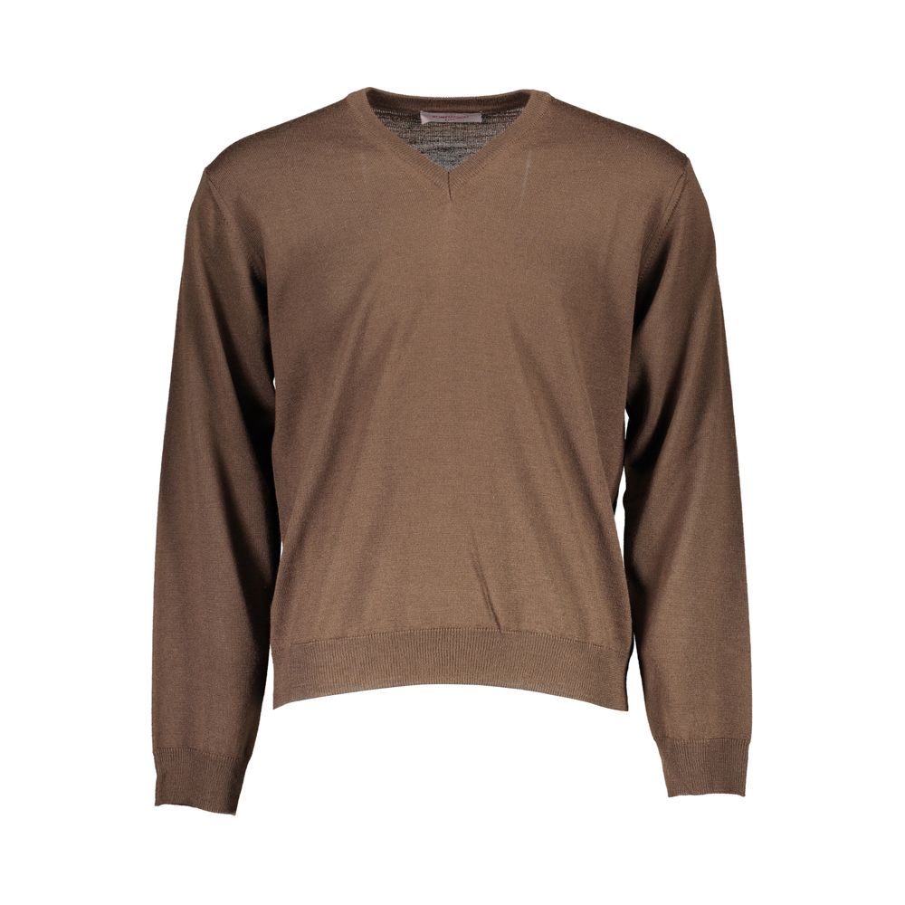 Romeo Gigli Brown Wool Men Men's Sweater