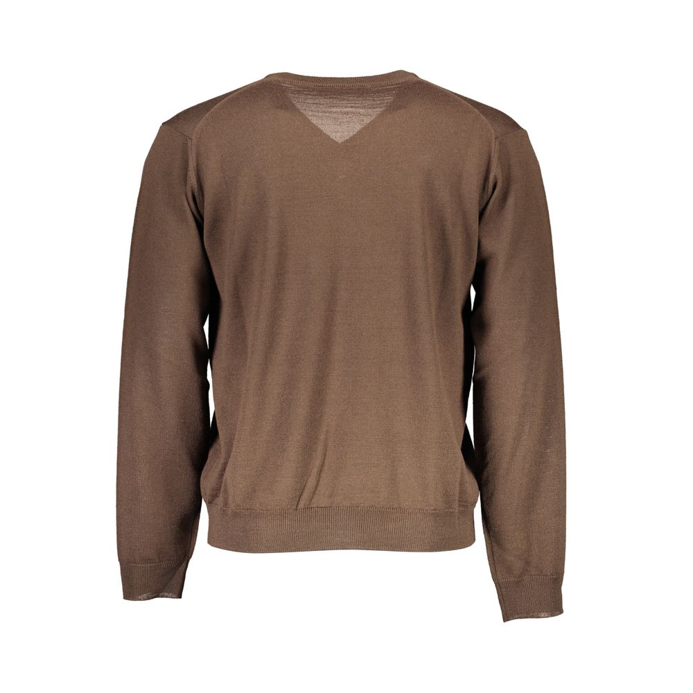 Romeo Gigli Brown Wool Men Men's Sweater