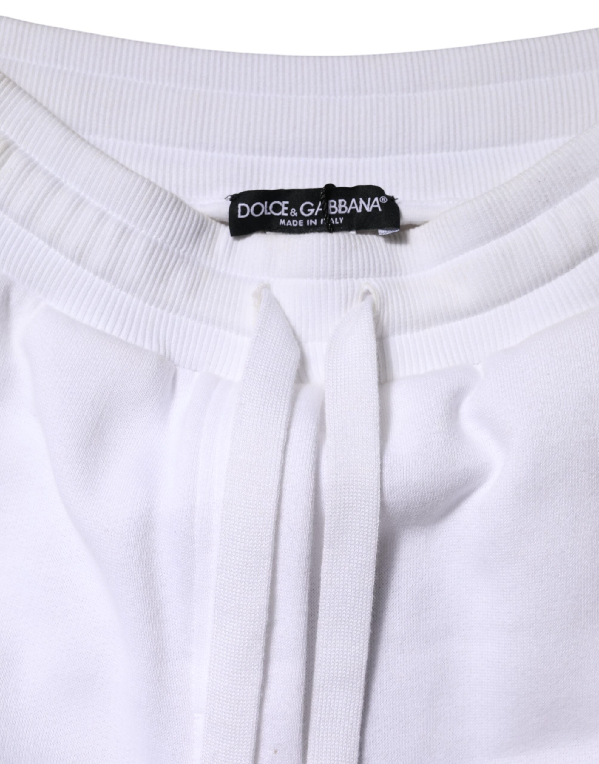 Dolce & Gabbana White Cotton Stretch Jogger SweatWomen's Women's Pants (Pre-Owned)