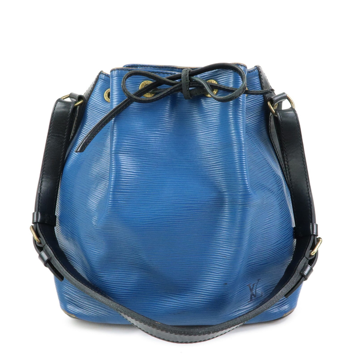 Louis Vuitton Bicolor Petit Noe Epi Leather Blue Leather Handbag (Pre-Owned)