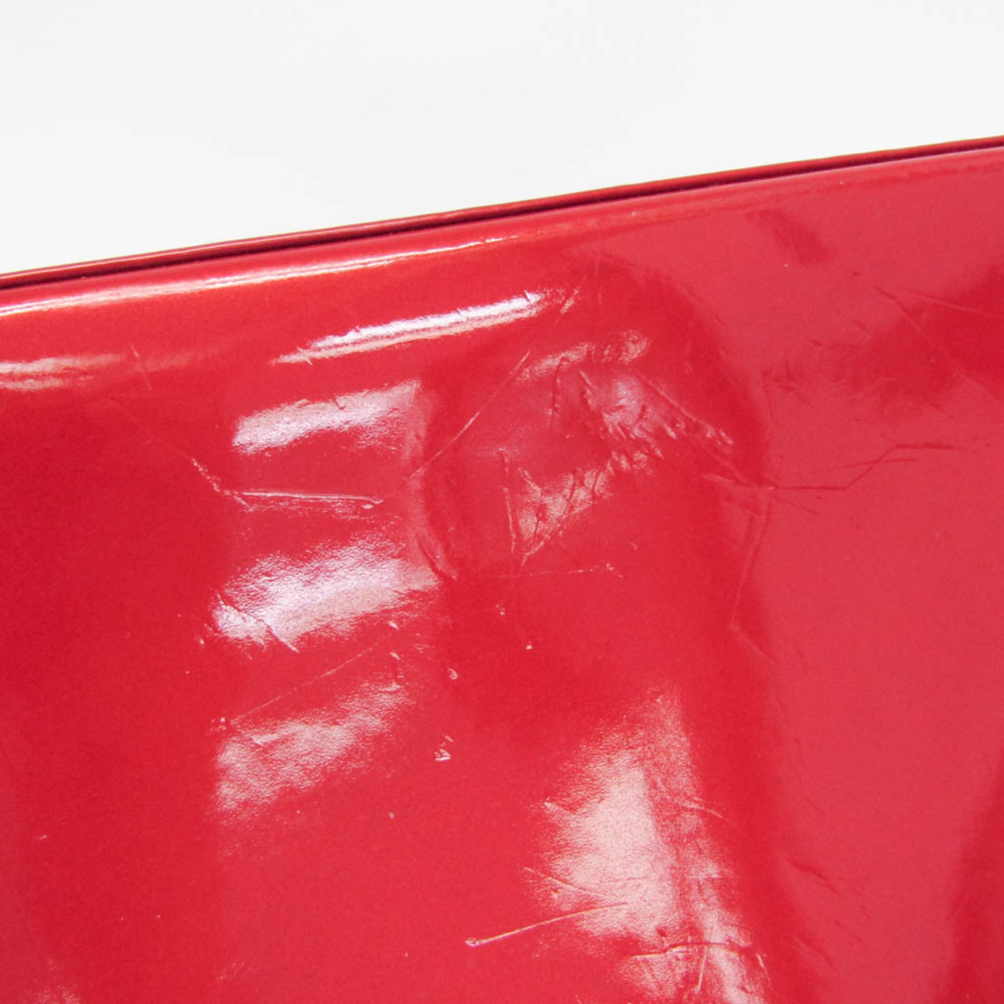 Louis Vuitton Alma Monogram Vernis Red Patent_Leather Handbag (Pre-Owned)