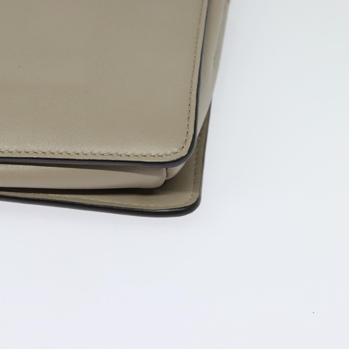 Chloe Faye Leather And Suede Gray Leather Shoulder Bag Bag (Pre-Owned)