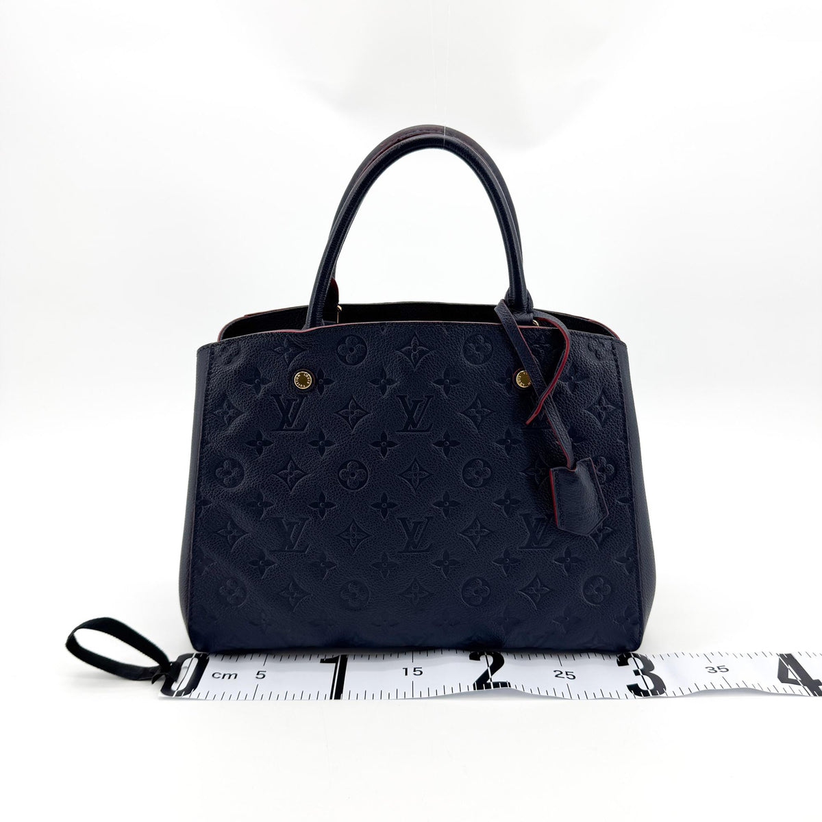 Louis Vuitton Montaigne Monogram Empreinte Leather Navy Leather Handbag (Pre-Owned)
