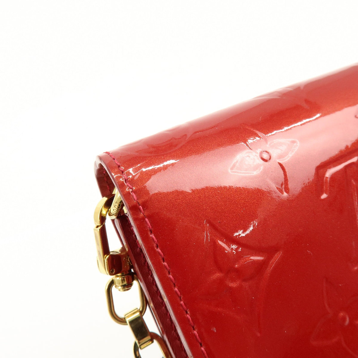 Louis Vuitton Chaine Monogram Vernis Red Patent_Leather Crossbody Bag Bag (Pre-Owned)
